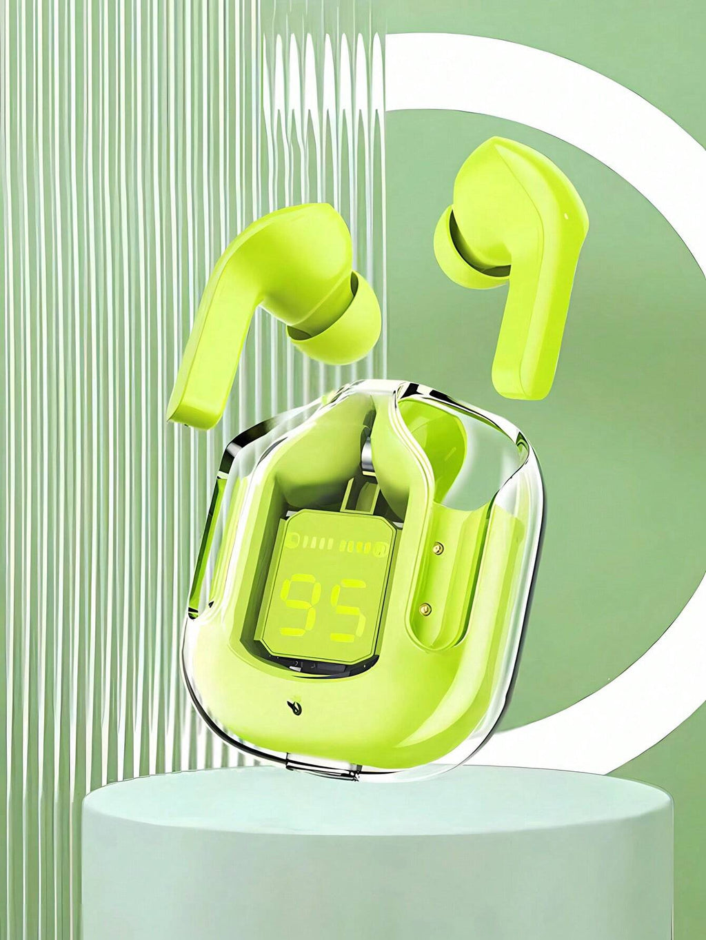 Air31 Earbuds Wireless Crystal Transparent body - with silicone pouch